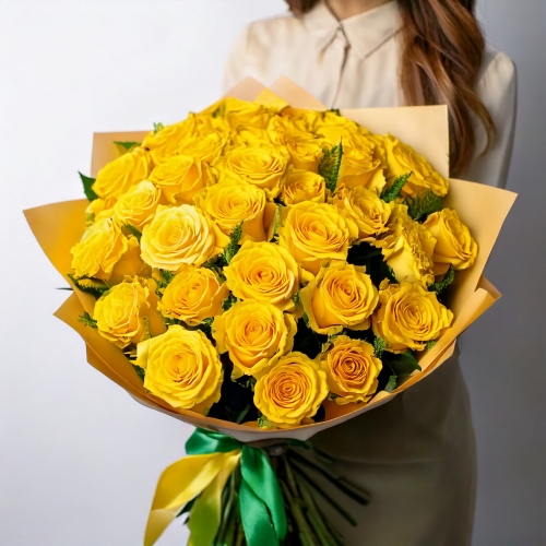 Букет 51 желтая роза "Солнечный берег"