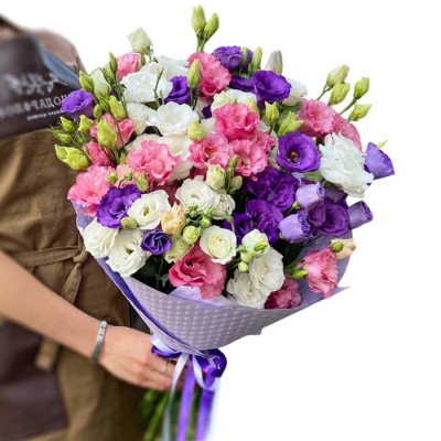 Большой букет эустомы "Виолетта"