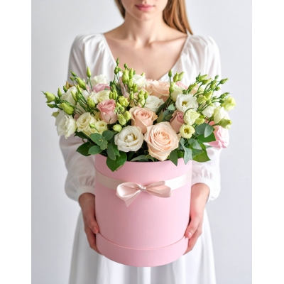 Большой букет эустомы "Роуз"