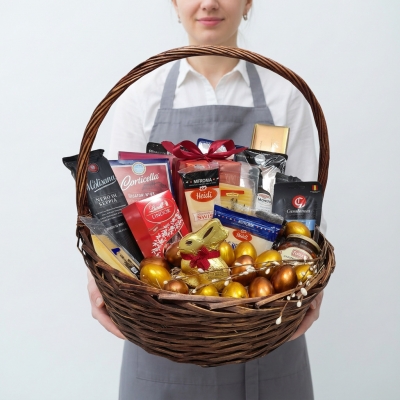 Подарочная корзина "Золотой зайчик"