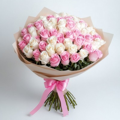 Букет 51 роза "Конфетти"