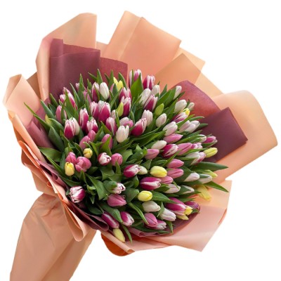Букет 101 тюльпан "Милания"