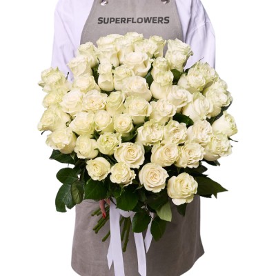 Букет 51 белая роза