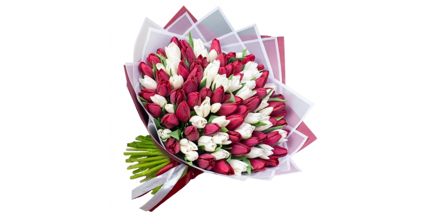 Букет любимой жене на 8 марта от SuperFlowers Букет любимой жене на 8 марта от SuperFlowers