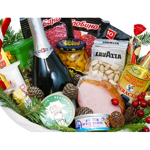 Новорічний подарунок із продуктами Новорічний подарунок із продуктами