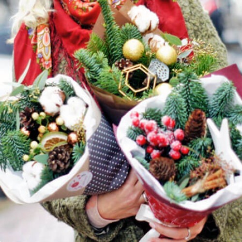Новогодний корпоративный букет