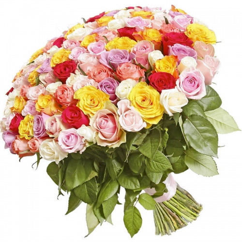 Букет 201 роза микс "Анджела"