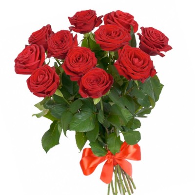 Букет из 11 длинных роз, 60см "Розалия"