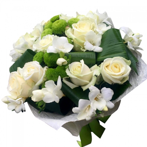 Букет цветов розы "Green bouquet"