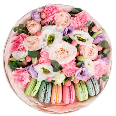 Цветы в коробке "Привет из Франции"